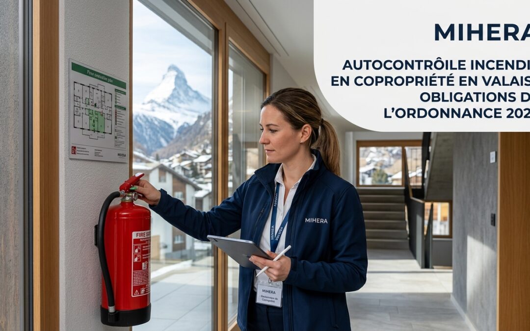 Autocontrôle incendie en copropriété en Valais : obligations de l&rsquo;ordonnance 2026